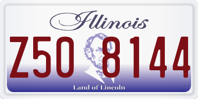 IL license plate Z508144