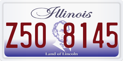 IL license plate Z508145