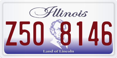 IL license plate Z508146
