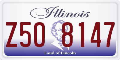IL license plate Z508147