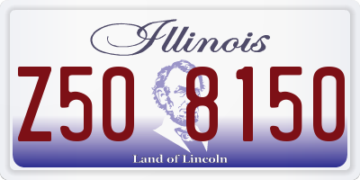 IL license plate Z508150