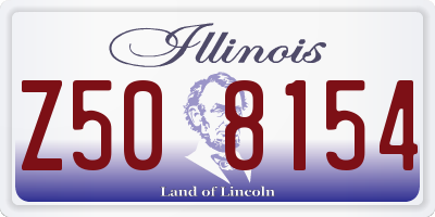IL license plate Z508154