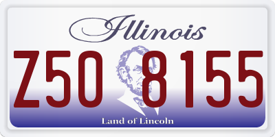 IL license plate Z508155