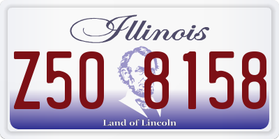 IL license plate Z508158