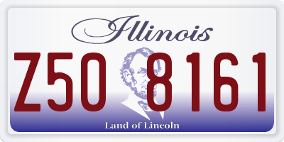 IL license plate Z508161