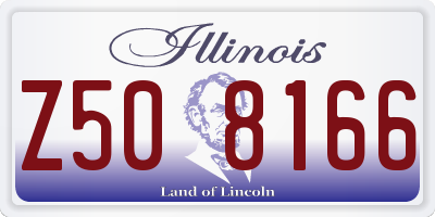 IL license plate Z508166