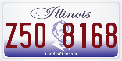 IL license plate Z508168