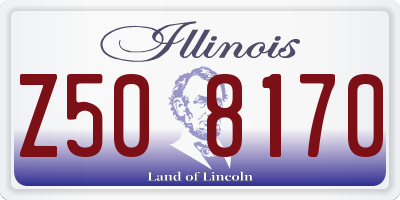 IL license plate Z508170