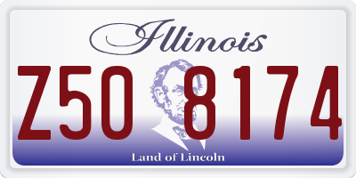 IL license plate Z508174