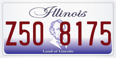 IL license plate Z508175