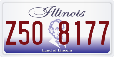 IL license plate Z508177