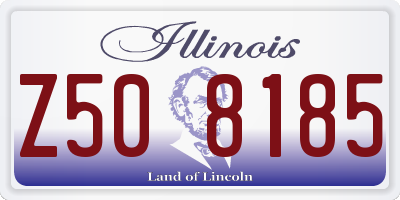 IL license plate Z508185