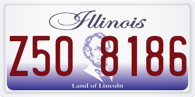 IL license plate Z508186