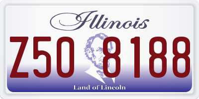 IL license plate Z508188