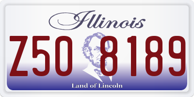 IL license plate Z508189
