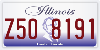IL license plate Z508191