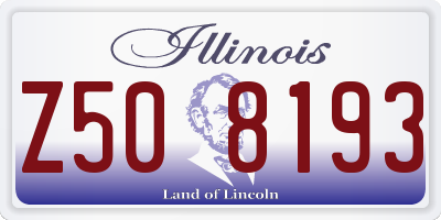 IL license plate Z508193