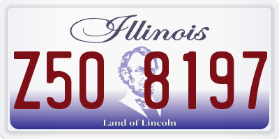 IL license plate Z508197