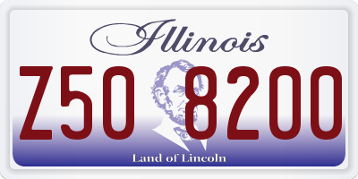 IL license plate Z508200