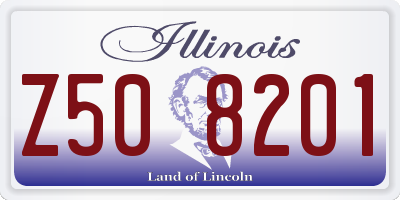 IL license plate Z508201