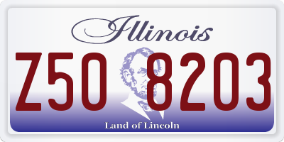 IL license plate Z508203