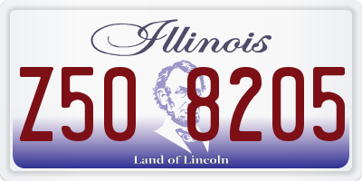 IL license plate Z508205