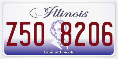 IL license plate Z508206