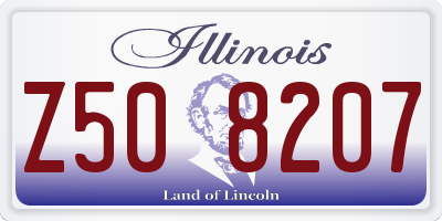 IL license plate Z508207