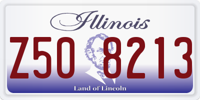 IL license plate Z508213