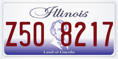 IL license plate Z508217