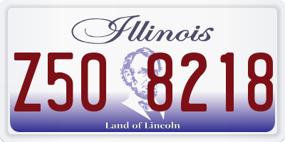 IL license plate Z508218