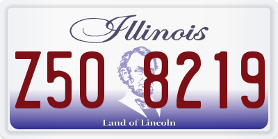 IL license plate Z508219
