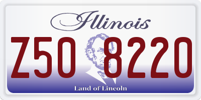 IL license plate Z508220