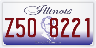 IL license plate Z508221