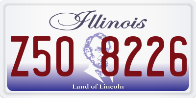 IL license plate Z508226