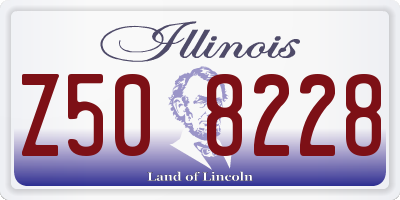IL license plate Z508228