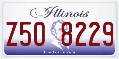 IL license plate Z508229