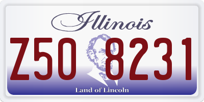 IL license plate Z508231