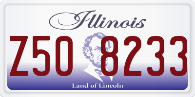 IL license plate Z508233
