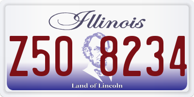 IL license plate Z508234