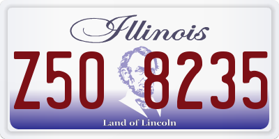 IL license plate Z508235