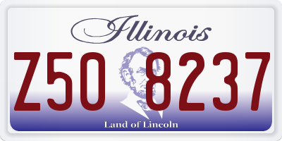 IL license plate Z508237