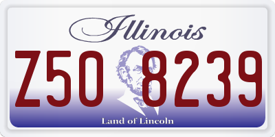 IL license plate Z508239