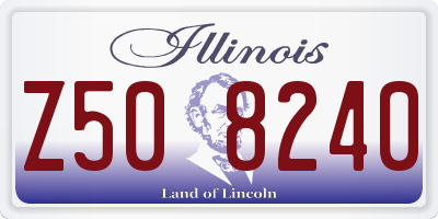 IL license plate Z508240