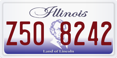 IL license plate Z508242