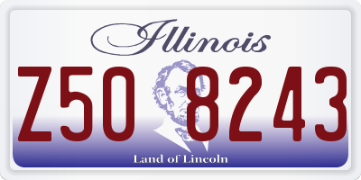 IL license plate Z508243