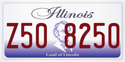 IL license plate Z508250
