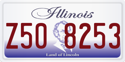 IL license plate Z508253