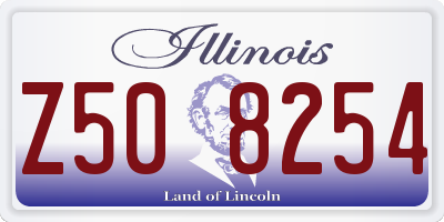 IL license plate Z508254