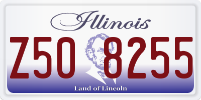 IL license plate Z508255